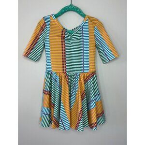 Dotdotsmile Dress Size 2T New With Tags Multi Color Stripes